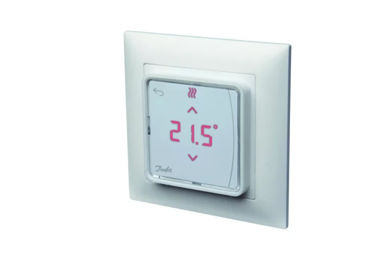 Danfoss Icon2 - 24V 2-Draads Thermostaat met Display - Inbouw 80x80mm - 088U2125