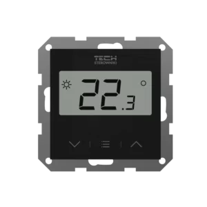 Tech regeling vloerverwarming - kamerthermostaat - EU-F-8z - zwart - voorkant