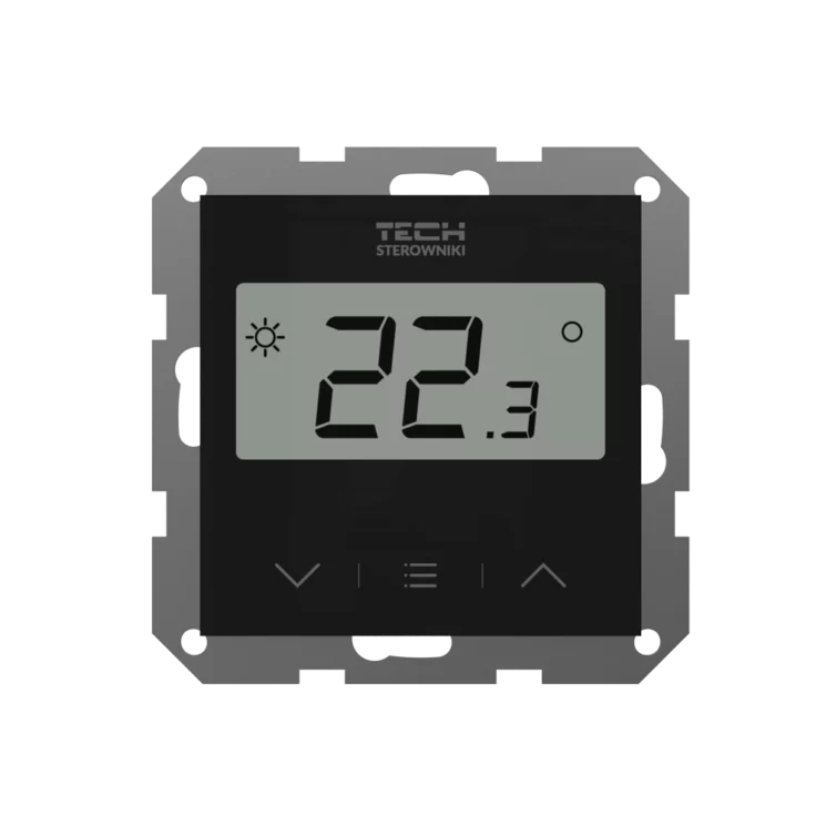 Tech regeling vloerverwarming - kamerthermostaat - EU-F-8z - zwart - voorkant