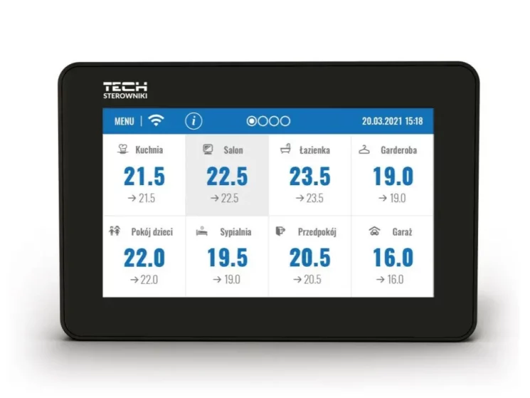 Tech regeling vloerverwarming - EU-M-12T - Zwart