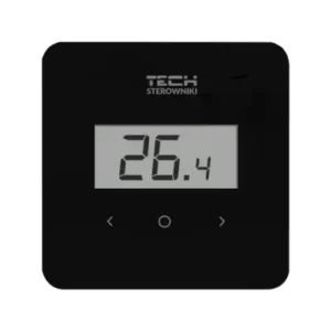 Tech regeling vloerverwarming - kamerthermostaat - EU-R-12b - Zwart - voorkant