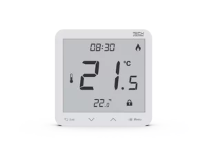 Tech regeling vloerverwarming - kamerthermostaat - EU-R-12s - wit - voorkant