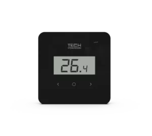 Tech regeling vloerverwarming - kamerthermostaat - EU-R-8b Plus - Zwart - voorkant