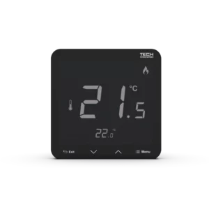 Tech regeling vloerverwarming - kamerthermostaat - EU-R-8pb Plus zwart