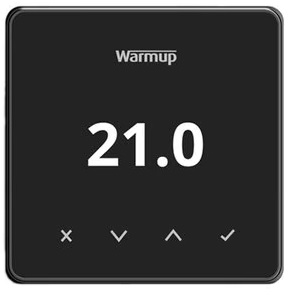 Warmup elektrische vloerverwarming - Element wifi thermostaat zwart - voorkant