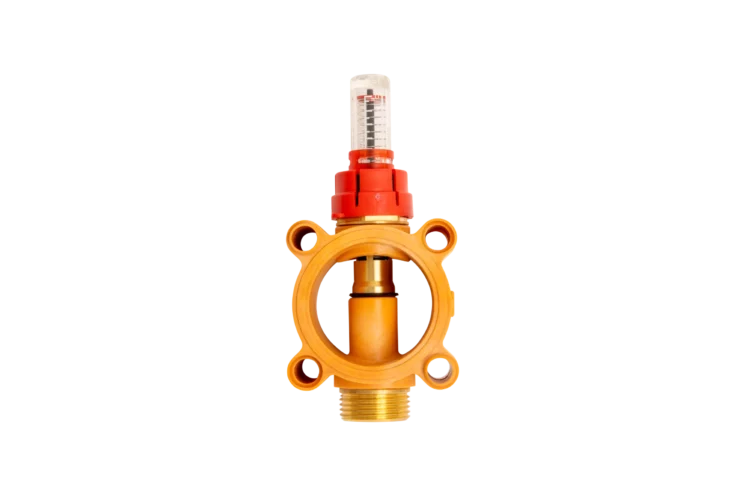 Kunststof vloerverwarming verdeler (KZP + KMP) - module met flowmeter