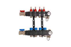 Screw & Lock kunststof vloerverwarming verdeler - voorkant