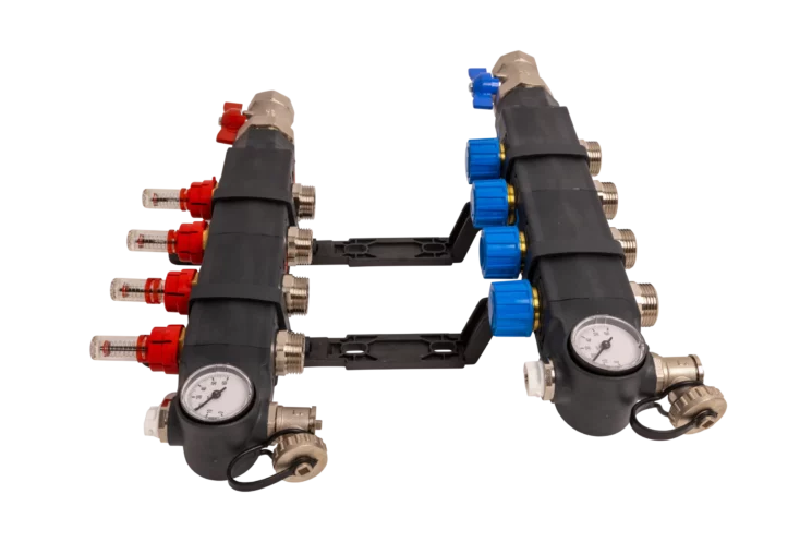Screw & Lock kunststof vloerverwarming verdeler - zijkant