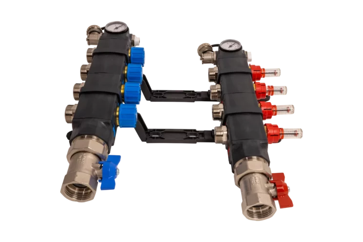 Screw & Lock kunststof vloerverwarming verdeler - zijkant